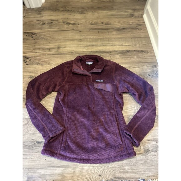 Patagonia Snap Fleece Pullover Burgundy Women's small - Picture 13 of 14